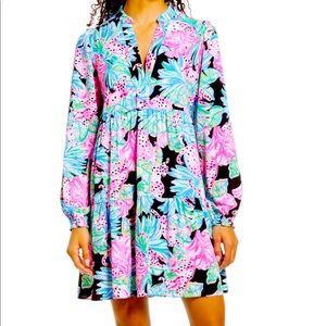 NWT Lilly Pulitzer Winona Dress - onyx jaguar jungle